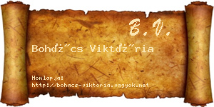 Bohács Viktória névjegykártya